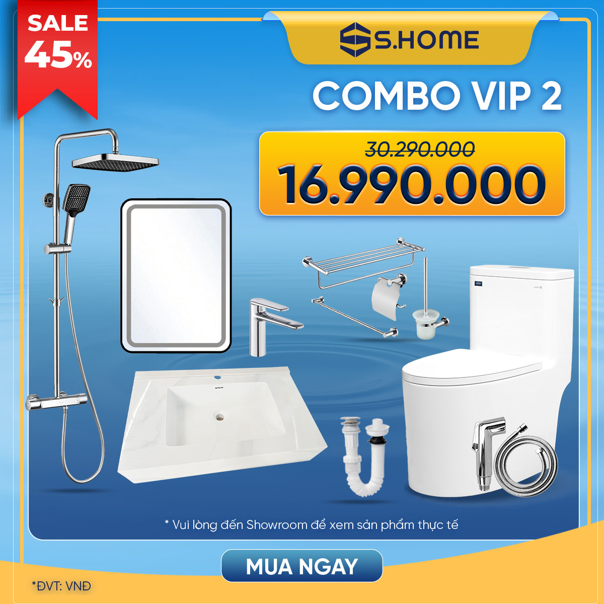 Combo Phòng Tắm Tiện Nghi 16990k